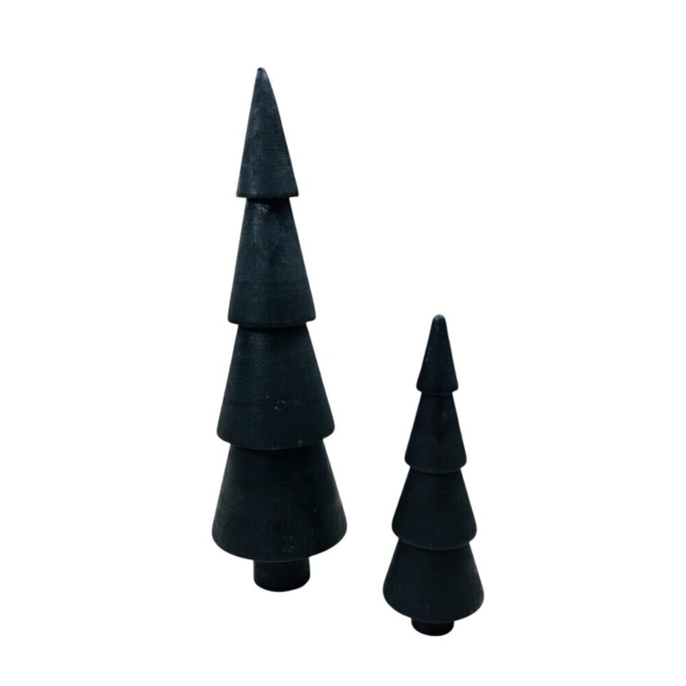 Black Wooden Tabletop Trees Modern Decoration Accent